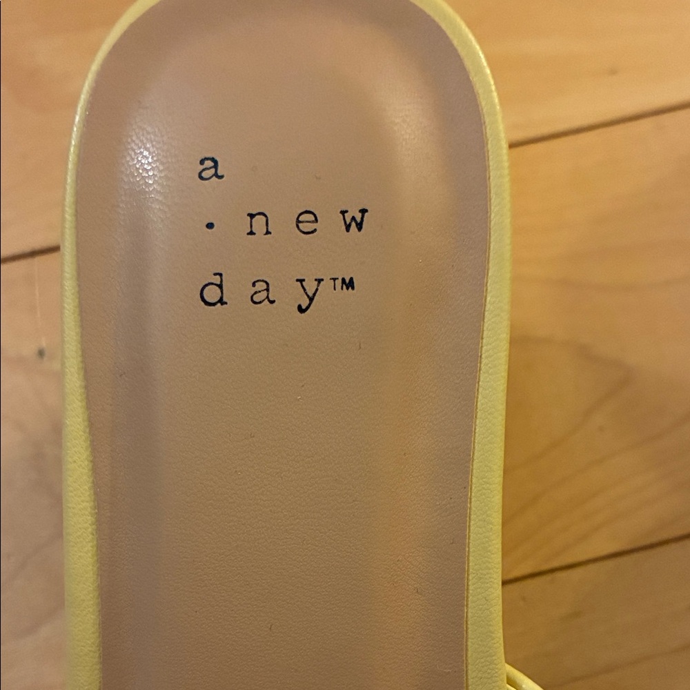 A New Day Women's Bright Yellow Sandals - Picture 2 of 5